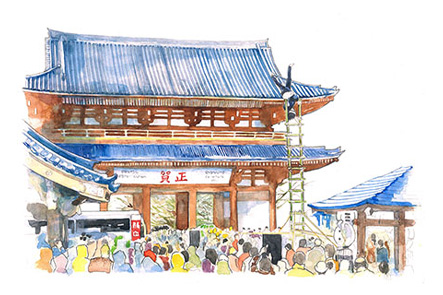 池上本門寺　はしご乗り