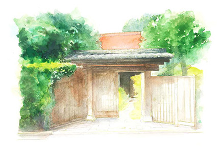 西嶺町　古民家　門前