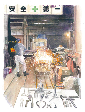 雑色の町工場　金属加工